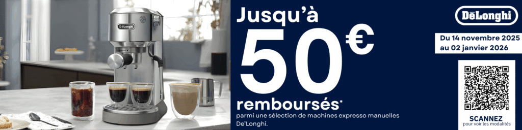 Offre de remboursement DeLonghi machine expresso manuelles