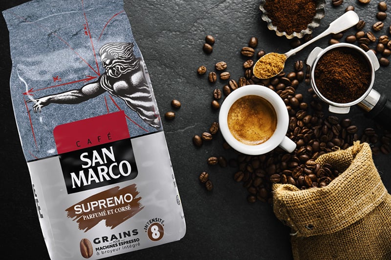 café en grains pur arabica premium San Marco