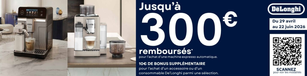 Offre de remboursement DeLonghi